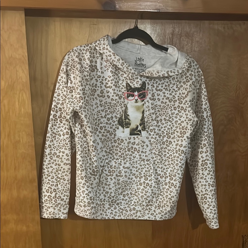 Leopard Print Cat Sweater
